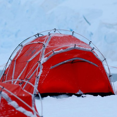 camping in Antarctica