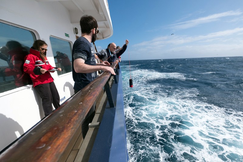 expedition ship cruising through Drake Passage