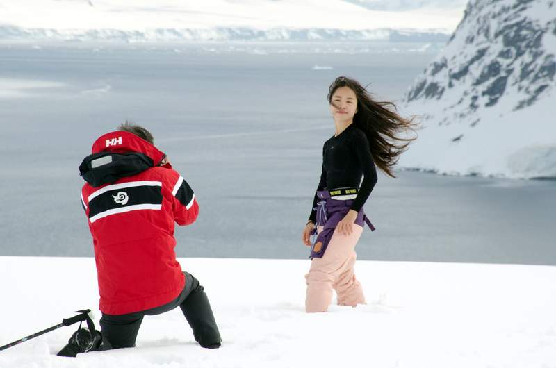 exploring Antarctic Sound in Zodiac